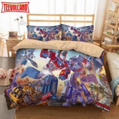 3D Transformers Earth Wars Duvet Cover Bedding Set