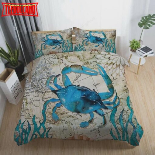 3D Vintage Crab Bed Sheets Duvet Cover Bedding Sets