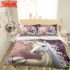 3D White Horse Unicorn Bedding Set Bed Sheets Duvet Cover Bedding Sets