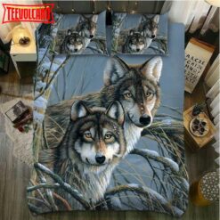 3D Wolf In The Forest Bed Sheets Duvet Cover Bedding Sets