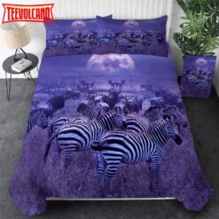 3d Zebra On The Pampasgrass Bed Sheets Spread Duvet Cover Bedding Sets