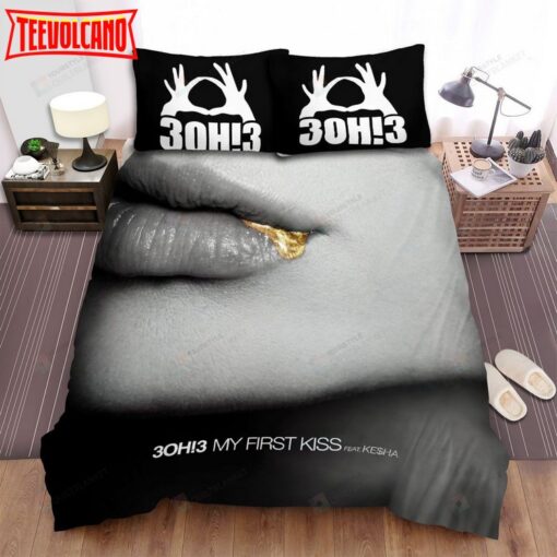 3oh!3 My First Kiss Album Bed Sheets Spread Comforter Duvet Cover Bedding Sets