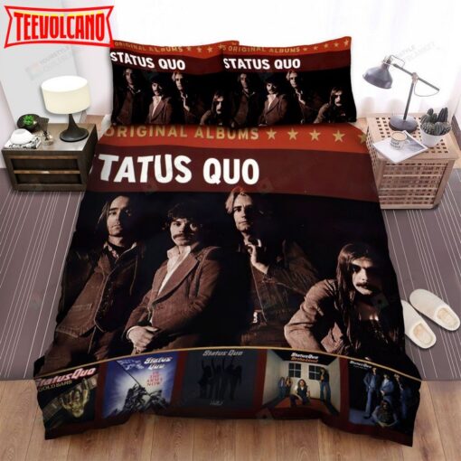 5 Original Albums Status Quo Bed Sheets Duvet Cover Bedding Sets