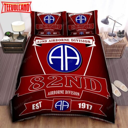 82nd Airborne Division Bed Sheets Spread Duvet Cover Bedding Set