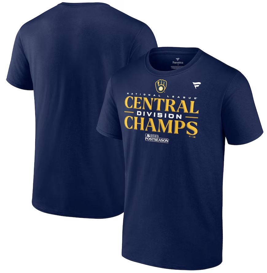 Milwaukee Brewers 2023 NL Central Division Champions Locker Room T Shirt