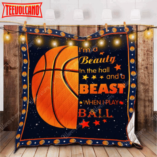 A Beast When Play Basketball 3D Customized Quilt Blanket