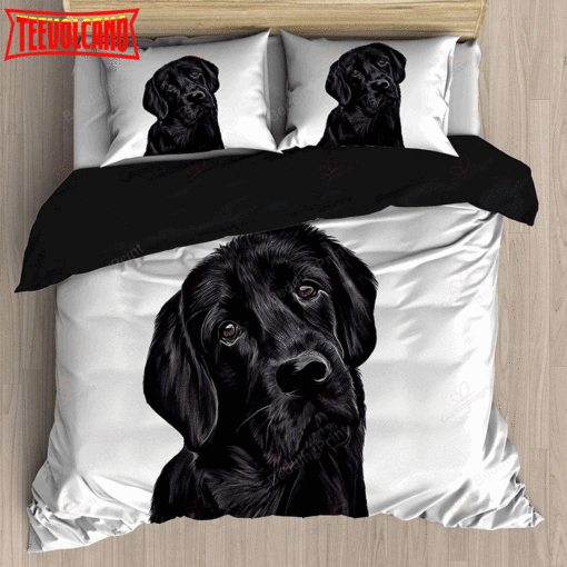 A Black Labrador Retriever Bedding Set (Duvet Cover &amp Pillow Cases)