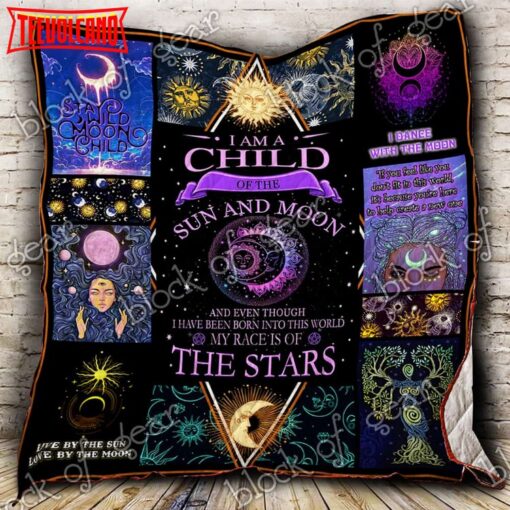 A Child Of Sun And Moon 3D Quilt Blanket