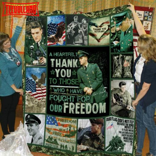 A Heartfelt Thank You Elvis Presley 3D Quilt Blanket