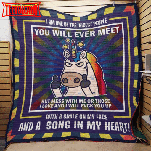 A Song In My Heart Unicorn 3D Customized Quilt Blanket