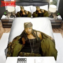 Aaliyah Singer Aaliyah In Military Costume Duvet Cover Bedding Sets