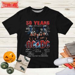 ACDC Band 50th Anniversary 1973-2023 Signature T Shirt