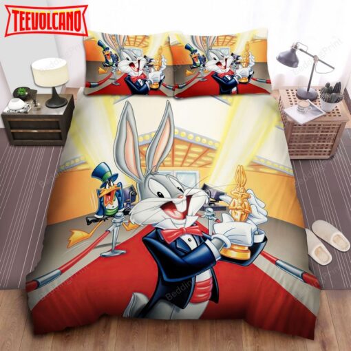 Actor Bugs Bunny Winning A Gold Statue Duvet Cover Bedding Sets