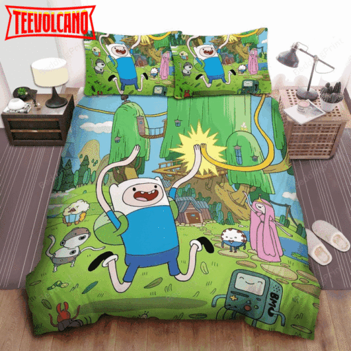 Adventure Time, Hi-Five My Friend Bed Sheets Duvet Cover Bedding Sets