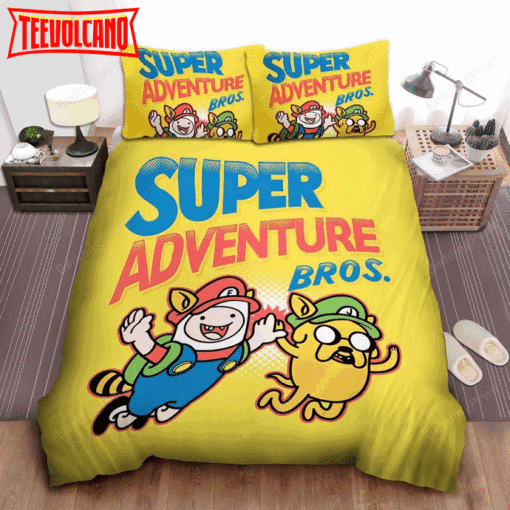 Adventure Time, Super Adventure Bros Mario And Luigi Bedding Sets