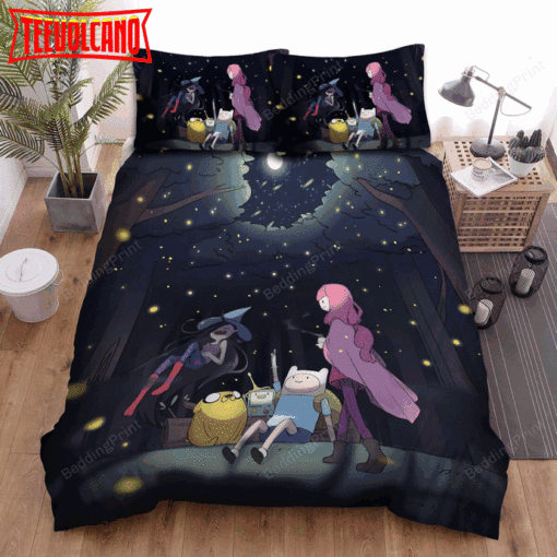 Adventure Time, Watching Fireflies Bed Sheets Spread Duvet Cover Bedding Sets