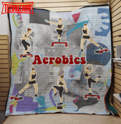 Aerobics 3D Customized Quilt Blanket