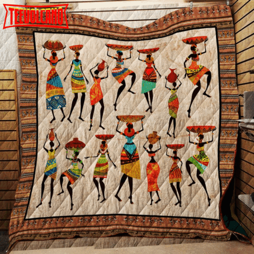 African Girls 3D Customized Quilt Blanket