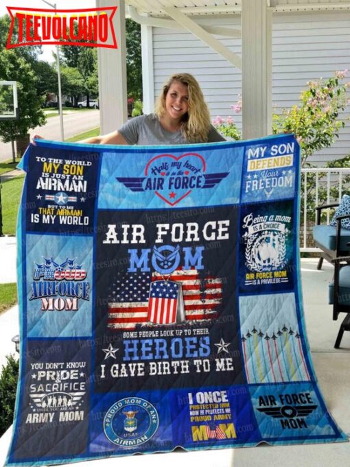 Air Force Mom 3D Quilt Blanket