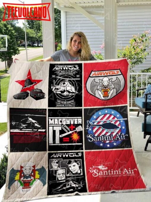 Airwolf 3D Quilt Blanket