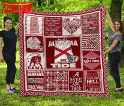 Alabama Crimson Tide Alabama 3D Customized Quilt Blanket