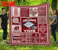 Alabama Crimson Tide Arkansas 3D Customized Quilt Blanket