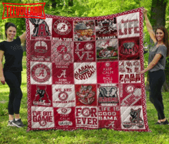 Alabama Crimson Tide Football 3D Customized Quilt Blanket