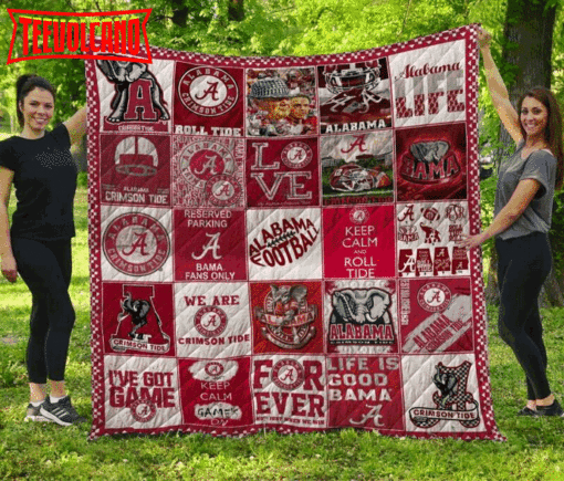 Alabama Crimson Tide Football 3D Customized Quilt Blanket