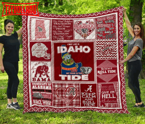 Alabama Crimson Tide Idaho 3D Customized Quilt Blanket