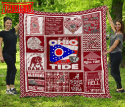 Alabama Crimson Tide Ohio 3D Customized Quilt Blanket