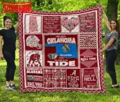 Alabama Crimson Tide Oklahoma 3D Customized Quilt Blanket