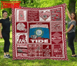 Alabama Crimson Tide South Dakota 3D Customized Quilt Blanket