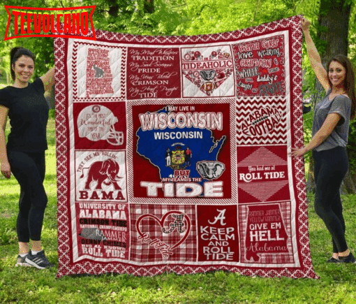 Alabama Crimson Tide Wisconsin 3D Customized Quilt Blanket