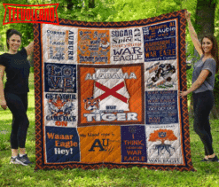 Alabama Tiger 3D Customized Quilt Blanket