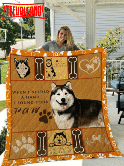 Alaskan Malamute 3D Customized Quilt Blanket