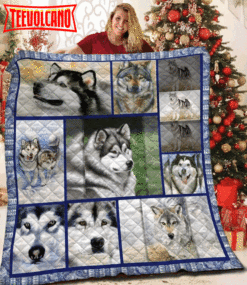 Alaskan Malamute Hey Cute Babies 3D Quilt Blanket