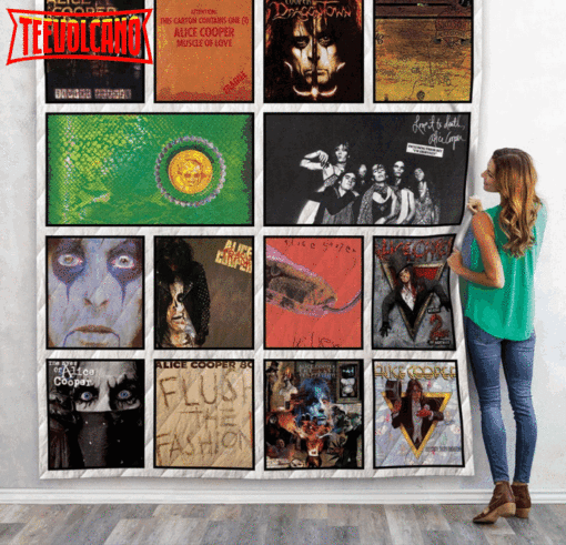 Alice Cooper Albums Quilt Blanket