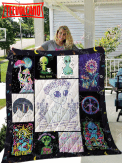 Alien 3D Customized Quilt Blanket