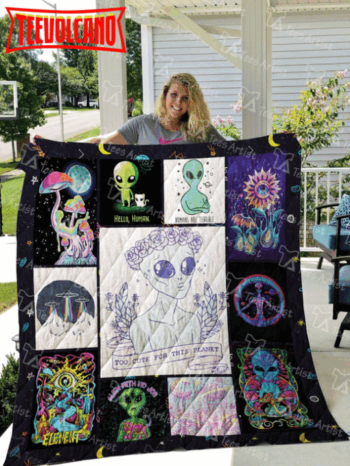 Alien 3D Customized Quilt Blanket