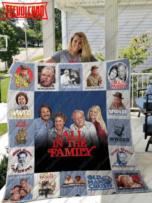 All In The Family 3D Customized Quilt Blanket