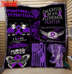 Alzheimer Fighting Remember 3D Customized Quilt Blanket