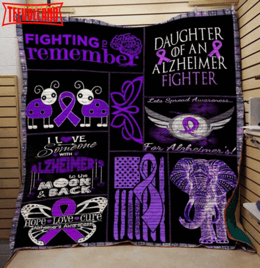 Alzheimer Fighting Remember 3D Customized Quilt Blanket