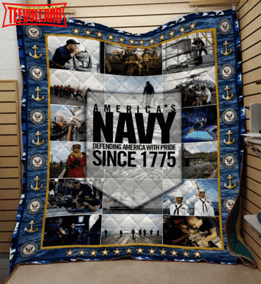 America’ Navy 3D Printing Quilt Blanket