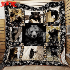 American Black Bear 3D Customized Quilt Blanket