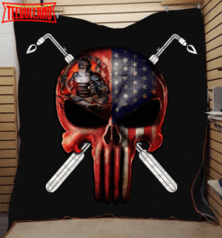 American Death’ Head Flag 3D Printing Quilt Blanket