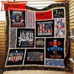 American Gun Customize Quilt Blanket