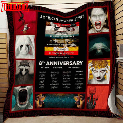 American Horror Story 8Th Anniversary 3D Quilt Blanket