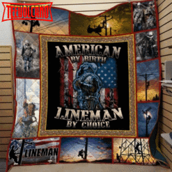 American Lineman 3D Customized Quilt Blanket