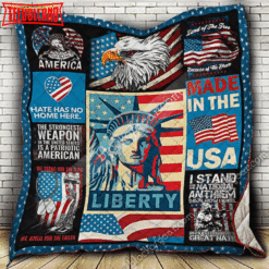 American Patriotic. 3D Quilt Blanket