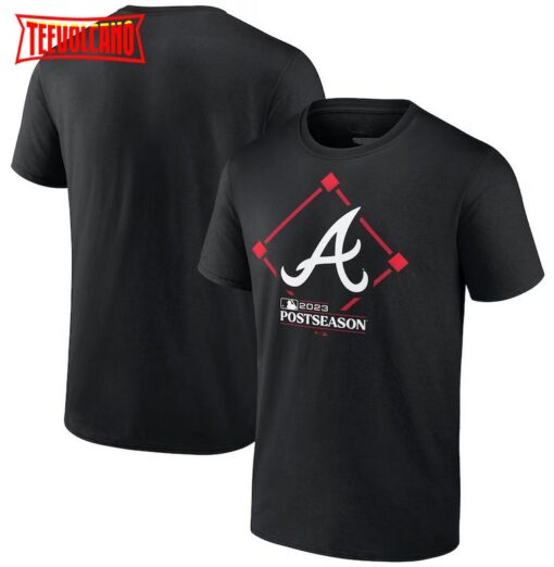 Atlanta Braves Black 2023 Postseason Around the Horn T-Shirt